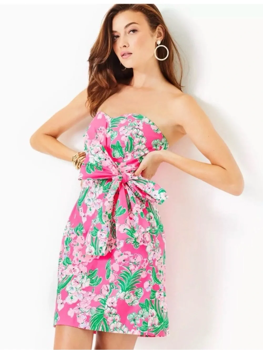 NWOT Women’s Lilly Pulitzer Stela strapless stretch bow dress size 8 - Picture 3 of 5